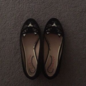 Charlotte Olympia kitty flats black 35.5
